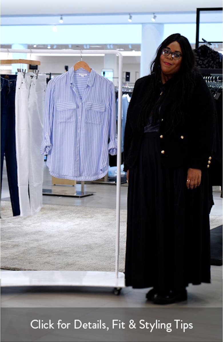 Farrah Stripe Button-Up Shirt, sales video thumbnail