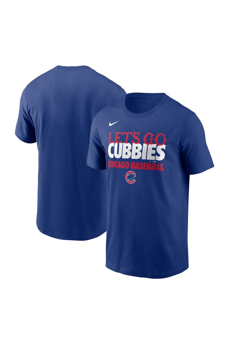 Men's Nike Royal Chicago Cubs City Connect Handwriting Club T-Shirt, Main, color, Royal