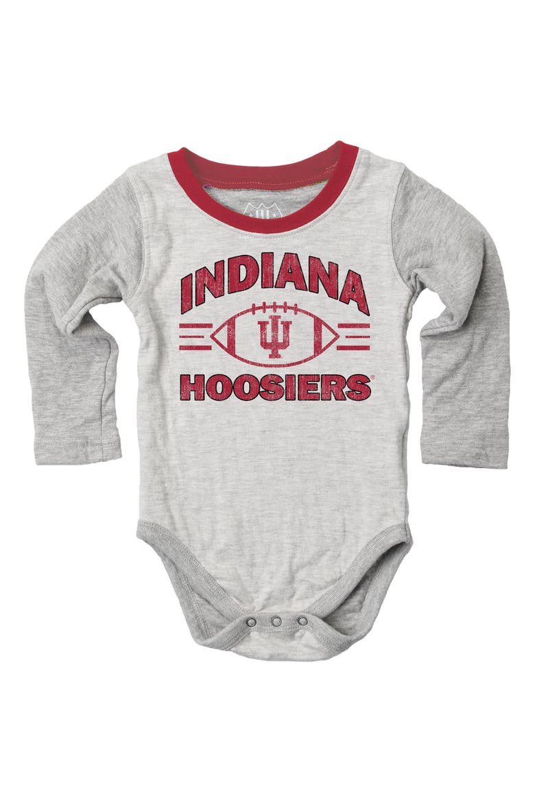 Infant Wes & Willy  Heather Gray Indiana Hoosiers Jie Jie Hopper Set, Main, color, Heather Gray
