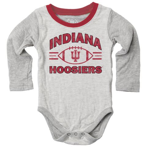 Infant Wes & Willy  Heather Gray Indiana Hoosiers Jie Jie Hopper Set