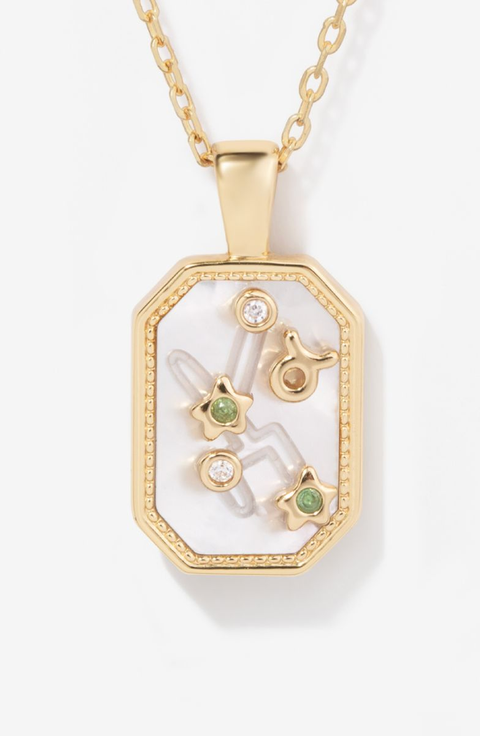 Birthstone Zodiac Charm Necklace