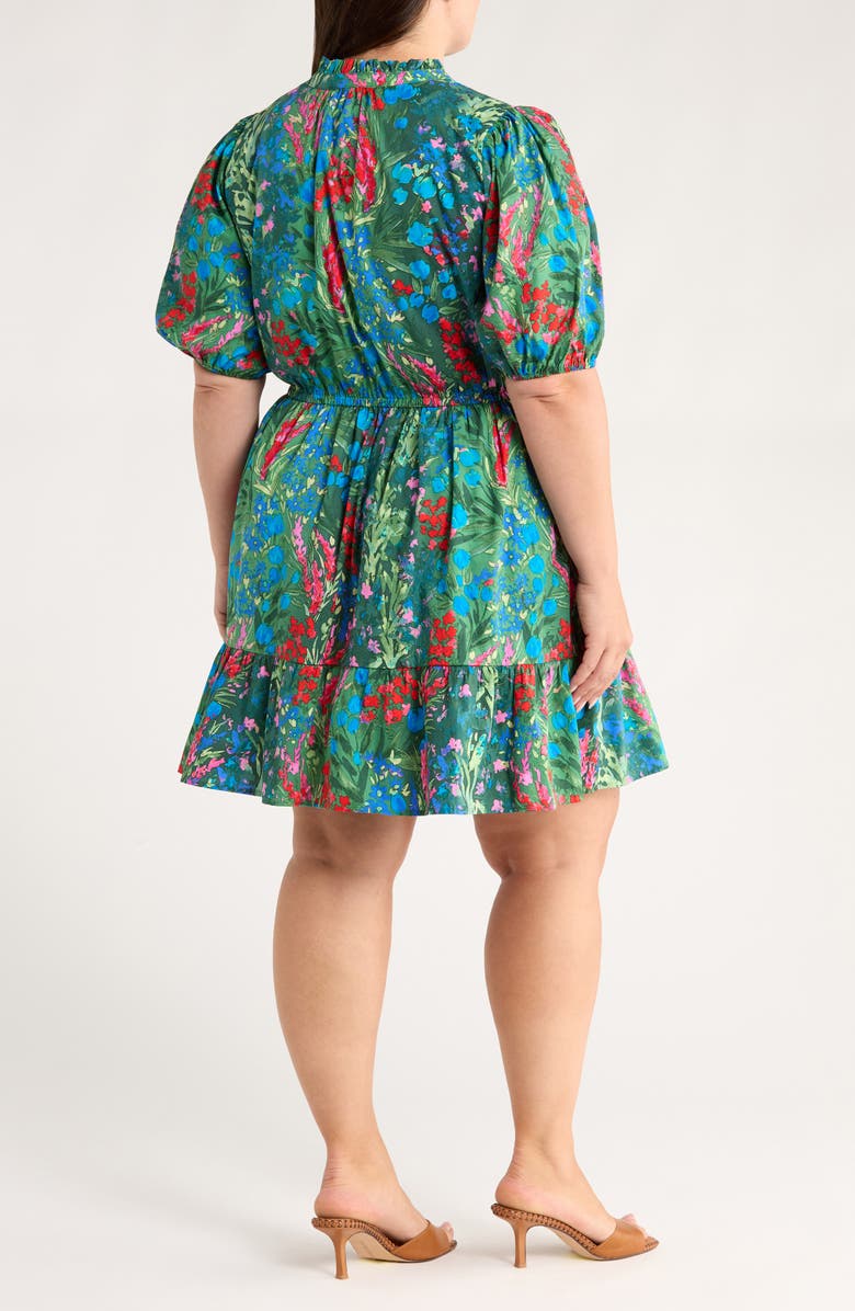 SUGARLIPS Devin Floral Marissa Cotton Dress, Alternate, color, Blue-Greens