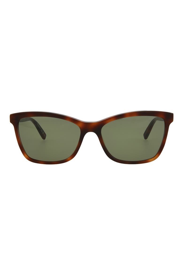 56mm Cat Eye Sunglasses, Main, color, HAVANA HAVANA GREEN