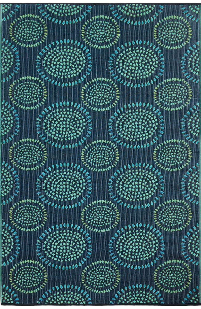 Mad Mats Molly Rug, Main, color, Black Aqua - 8'X10'