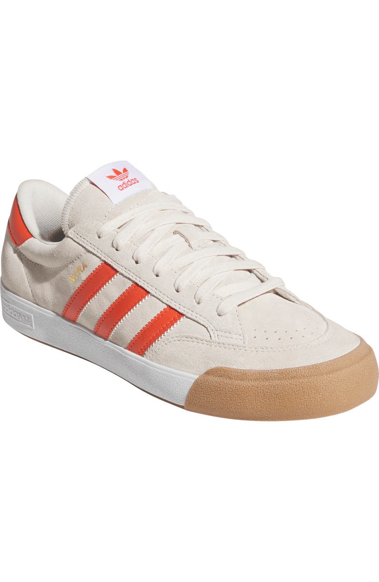 adidas Nora Sneaker, Main, color, Wonder White/ Orange