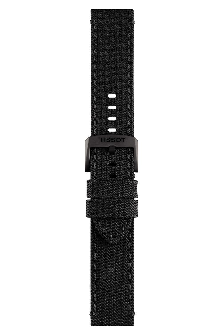Chrono LX Twill Strap Swiss Quartz Watch, 45mm, Alternate, color, BLACK