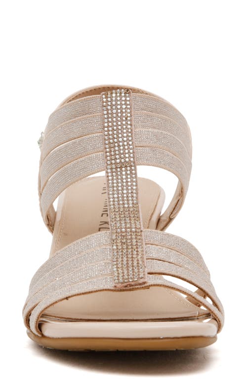 Anne Klein Brixten Strappy Wedge Sandal In Blush