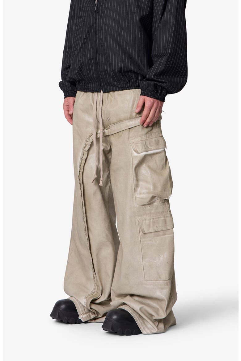 Rave Seam Cargo Wide Leg Pants, Alternate, color, TAN