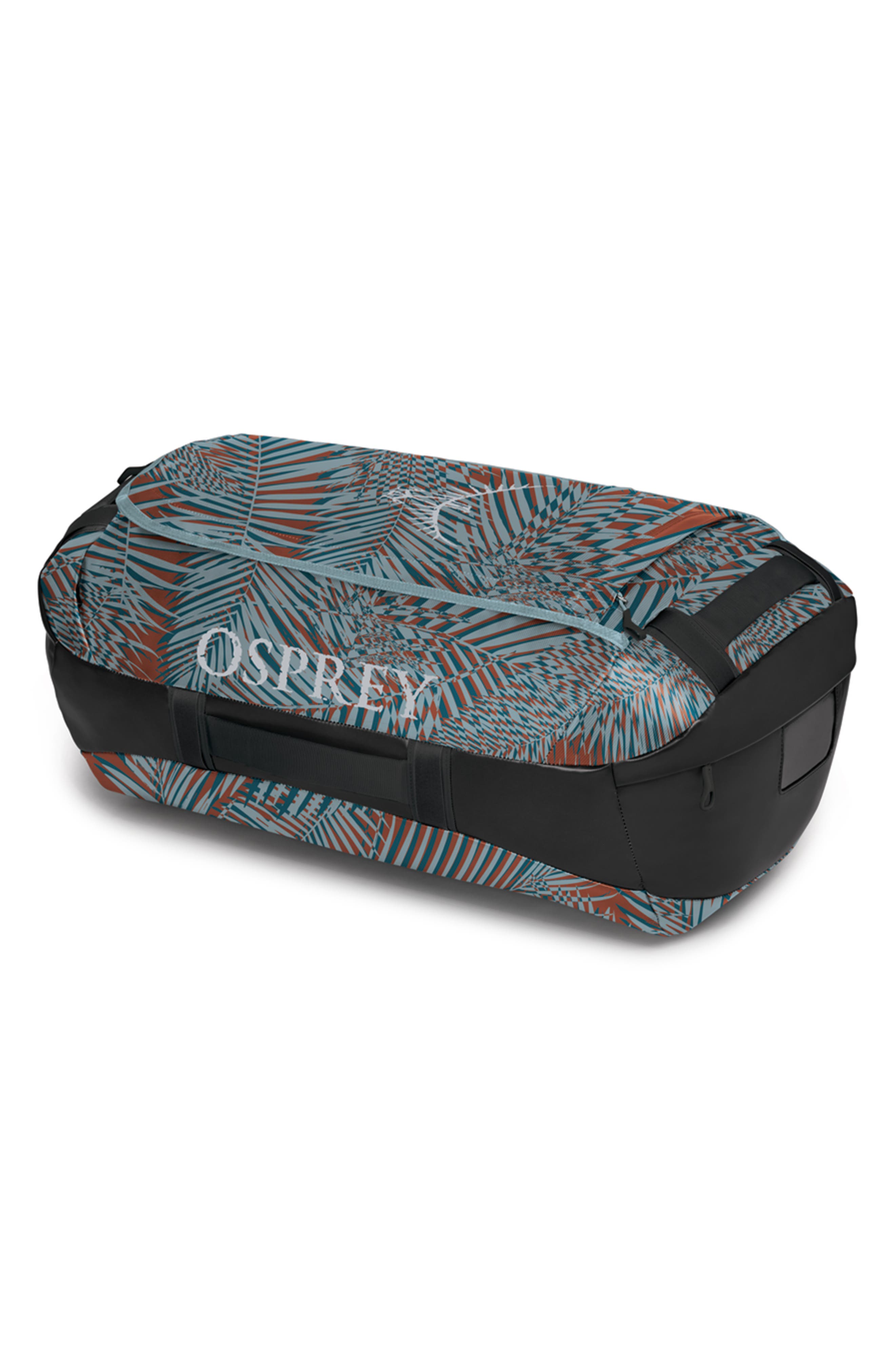 Osprey Transporter<sup>®</sup> 65-Liter Water Resistant Duffle Backpack, Alternate, color, Palm Leaf Glitch Print