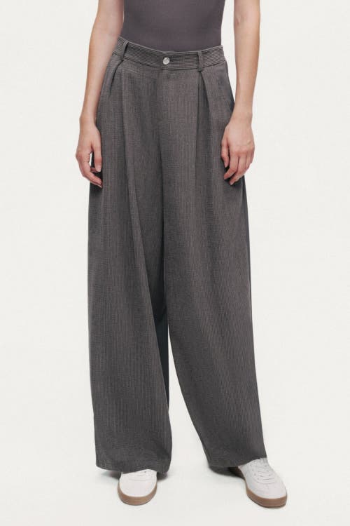Nocturne High-rise Tailored Pants In Gray
