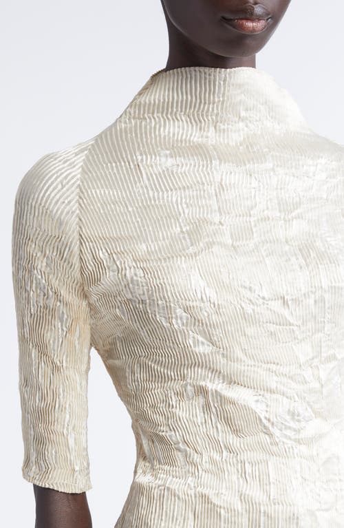 Fforme Dahlia Crinkled Pleated Top In White