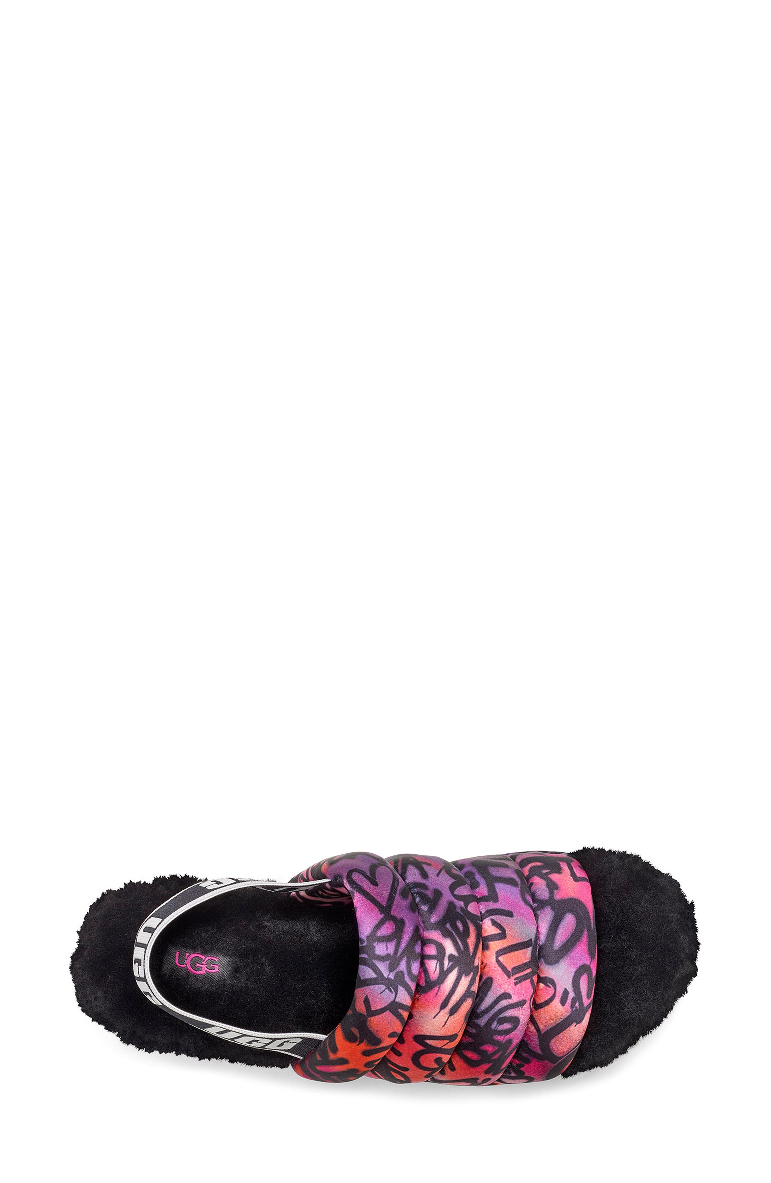 UGG<sup>®</sup> Puff Yeah Graffiti Pop Slide, Alternate, color, 