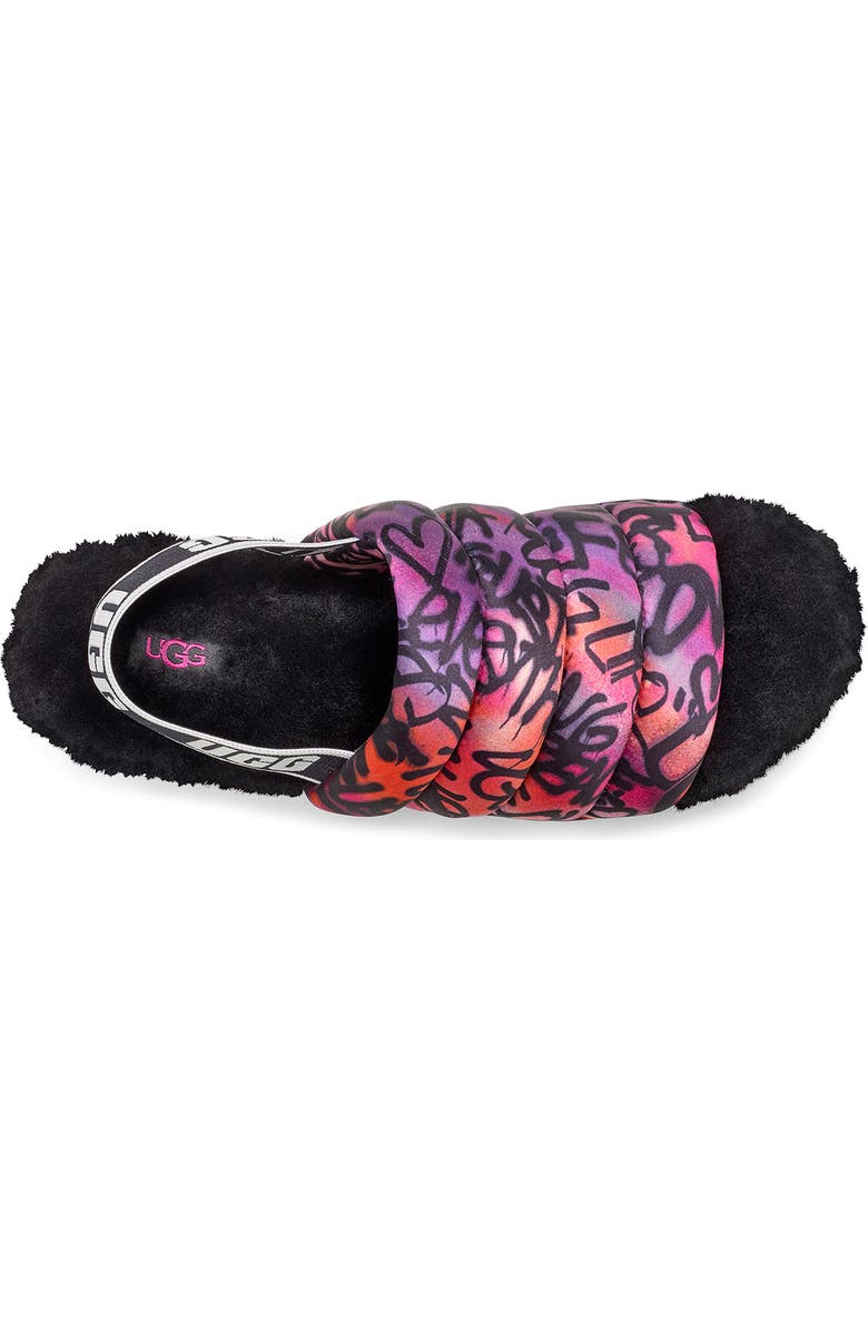 UGG<sup>®</sup> Puff Yeah Graffiti Pop Slide, Alternate, color,