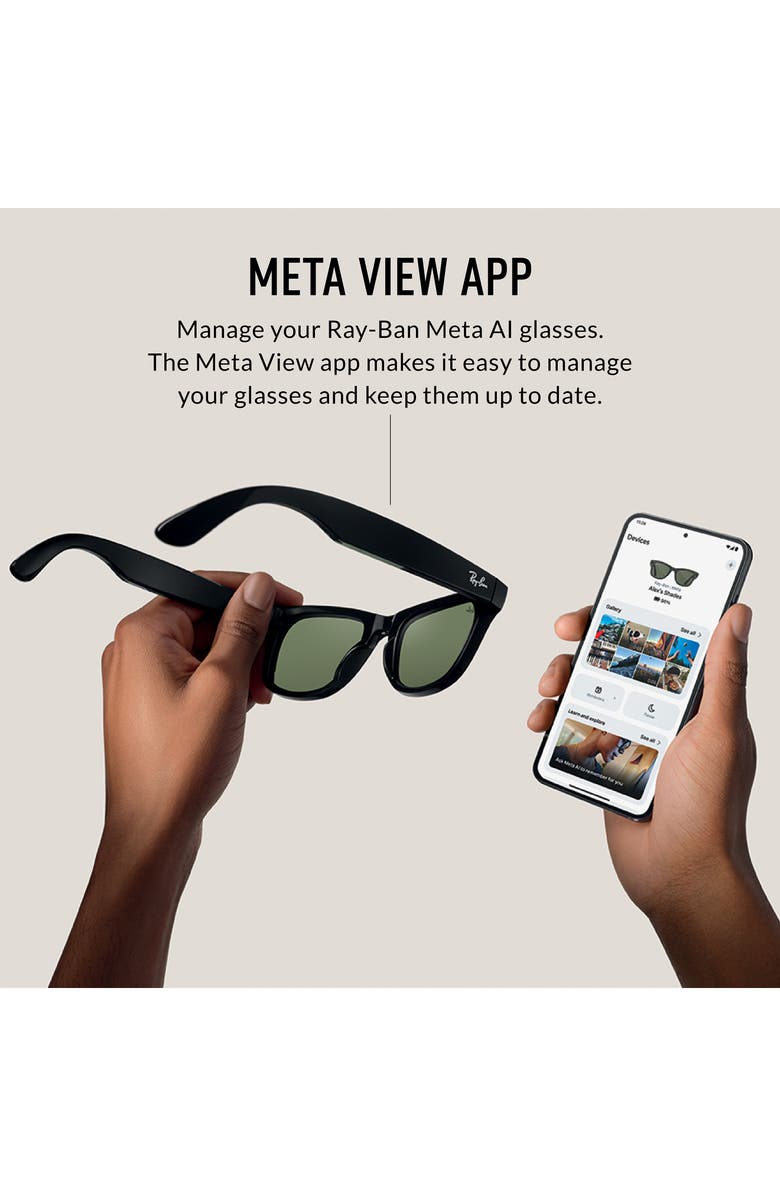 Ray-Ban Meta Wayfarer Large AI Glasses, Alternate, color,