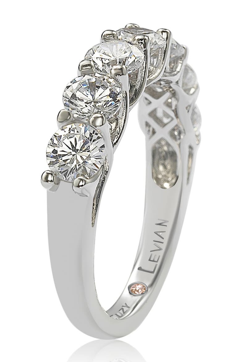 Cubic Zirconia Half Eternity Band Ring, Alternate, color, WHITE