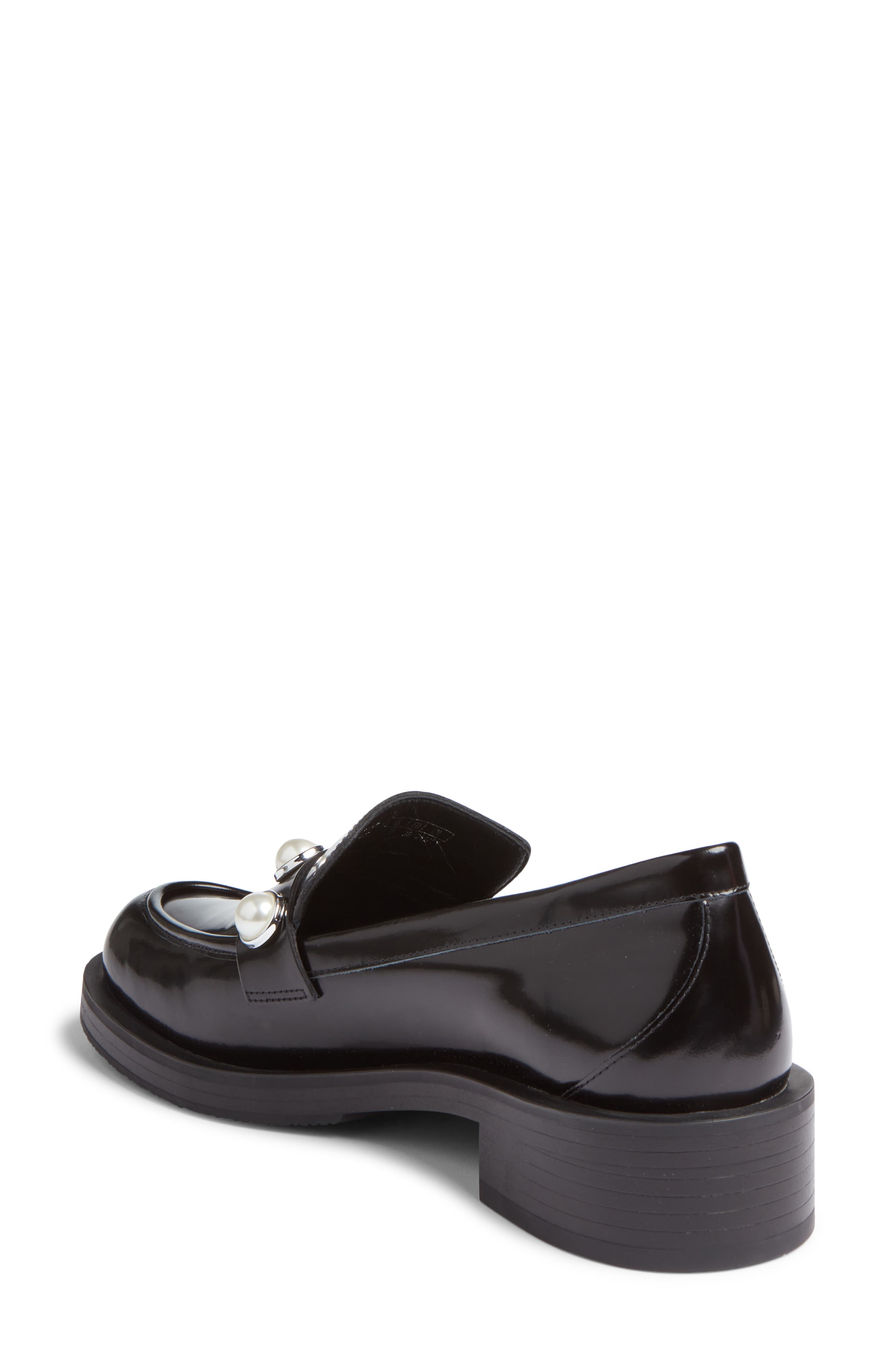 Stuart Weitzman Portia Bold Loafer, Alternate, color, Black