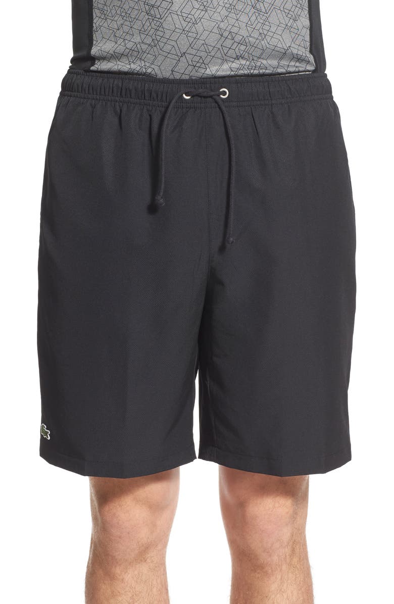 Lacoste 'Sport Diamante' Drawstring Athletic Shorts, Alternate, color, 031 Black