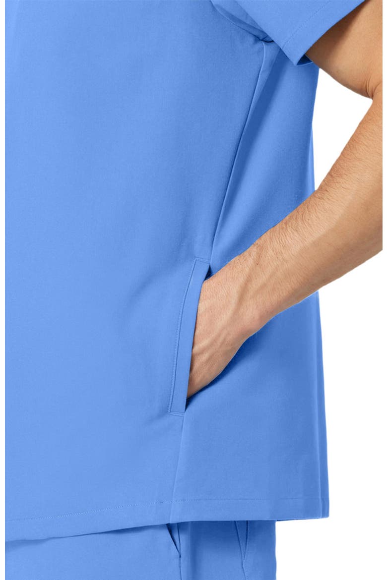 Platt Men's 3-Pocket Classic V-Neck Scrub Top, Alternate, color, Ceil Blue