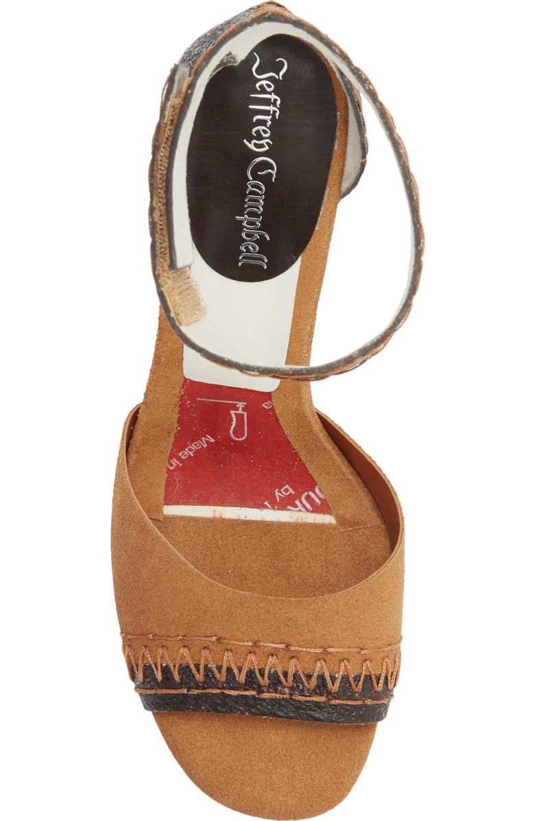 Jeffrey Campbell La Vida Ankle Strap Sandal, Alternate, color, Tan Suede Brown