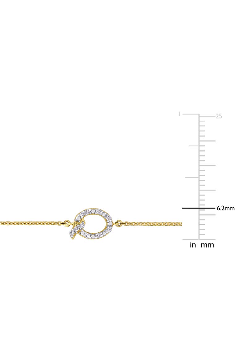 Diamond Initial Necklace 14k Yellow Gold, Alternate, color, Q