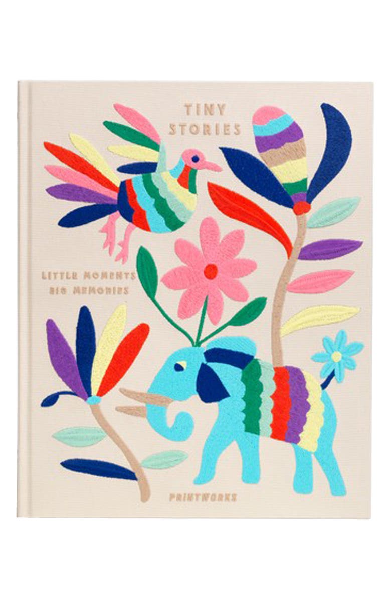 PRINTWORKS Tiny Stories Embroidered Photo Album, Main, color, Beige Multi