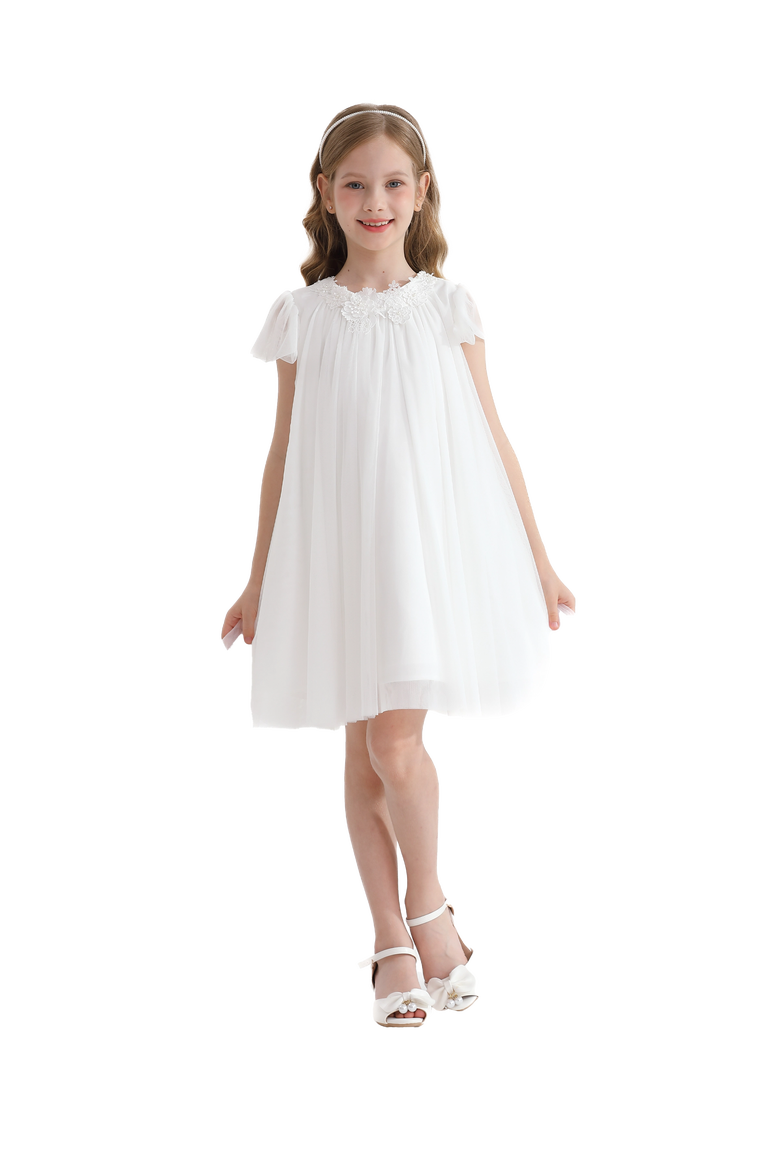 Constance Dress, Alternate, color, White