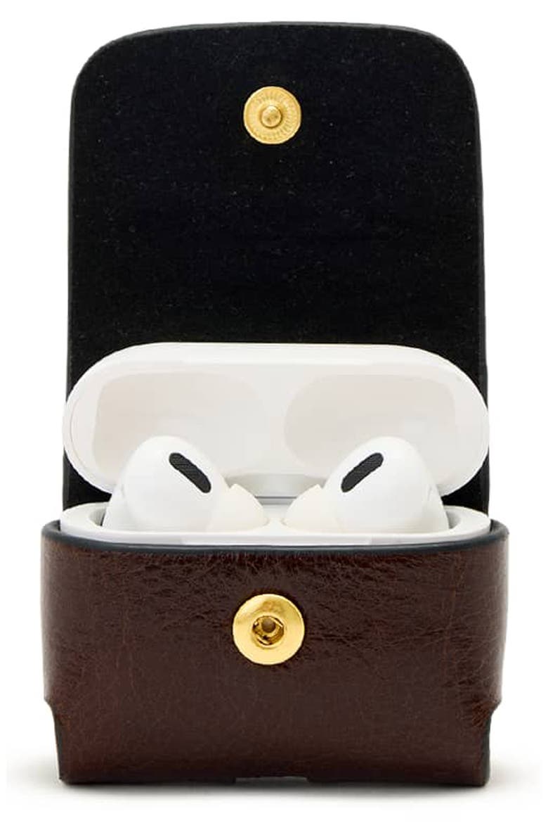 Hex AirPod Case, Alternate, color, COGNAC BROWN