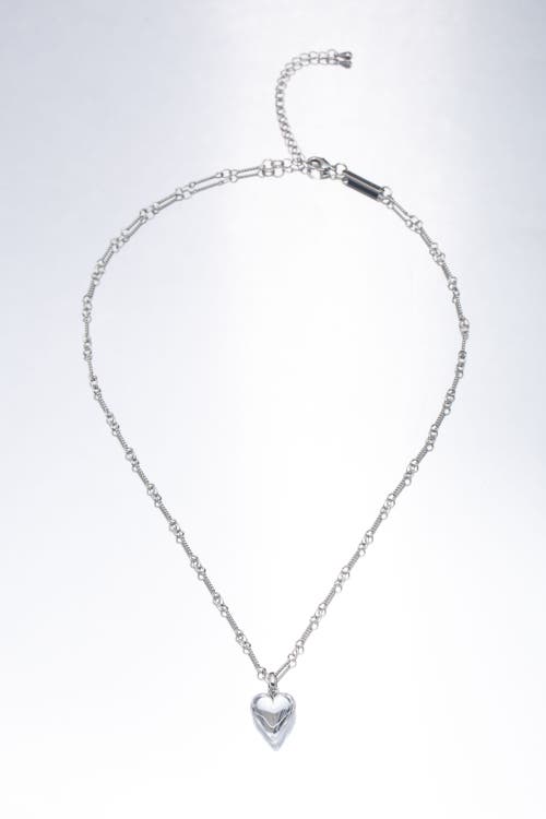 Classicharms Frost Heart Necklace And Earrings Set In Metallic