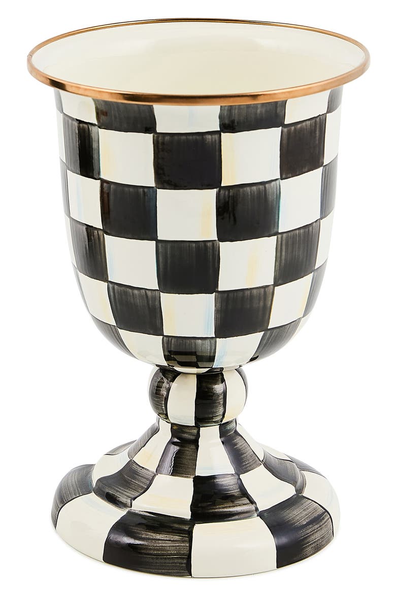 Courtly Check Pedestal Vase, Main, color, COURTLY