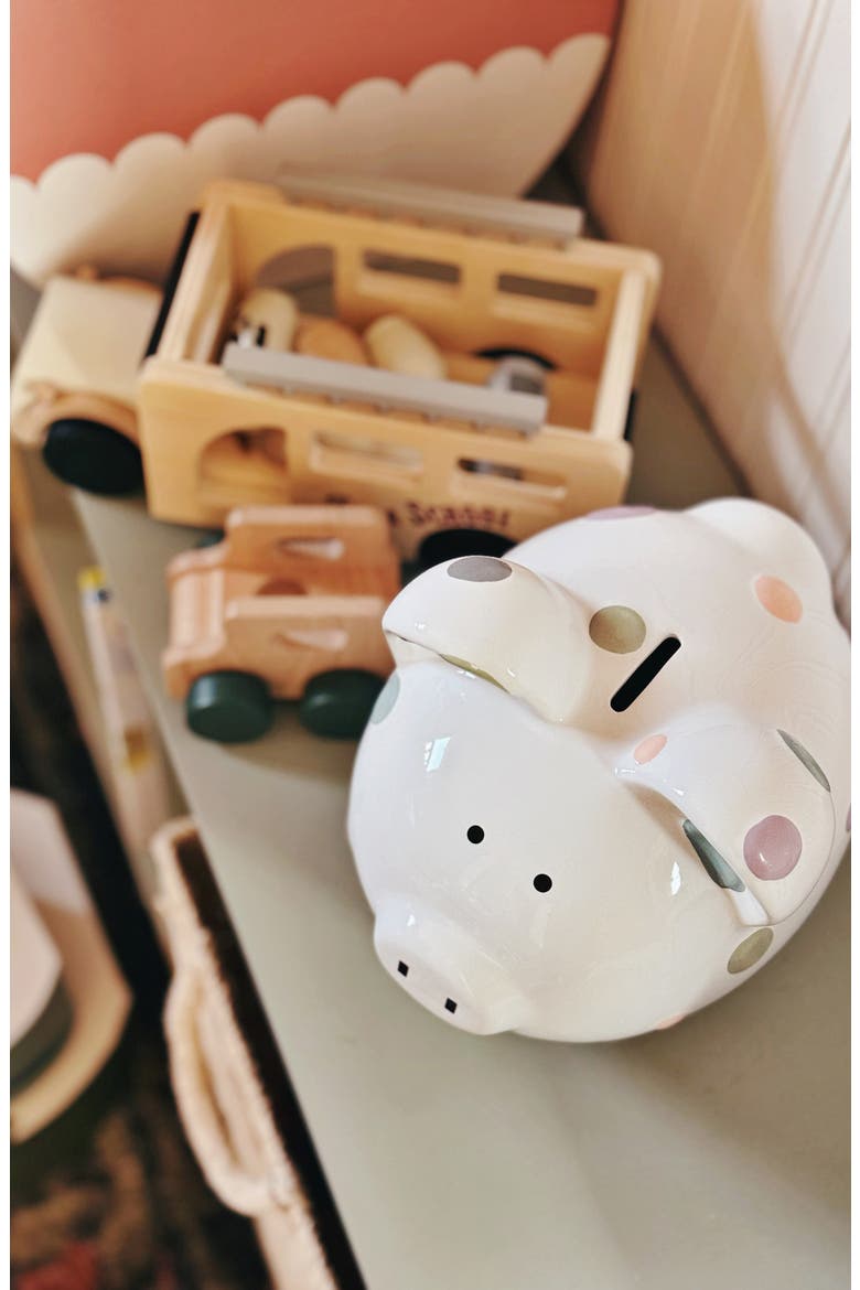 Pastel Polka Dot Piggy Bank, Alternate, color, NO COLOR