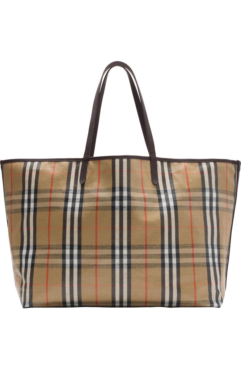 Burberry Large Highlands Tote, Alternate, color, Sand