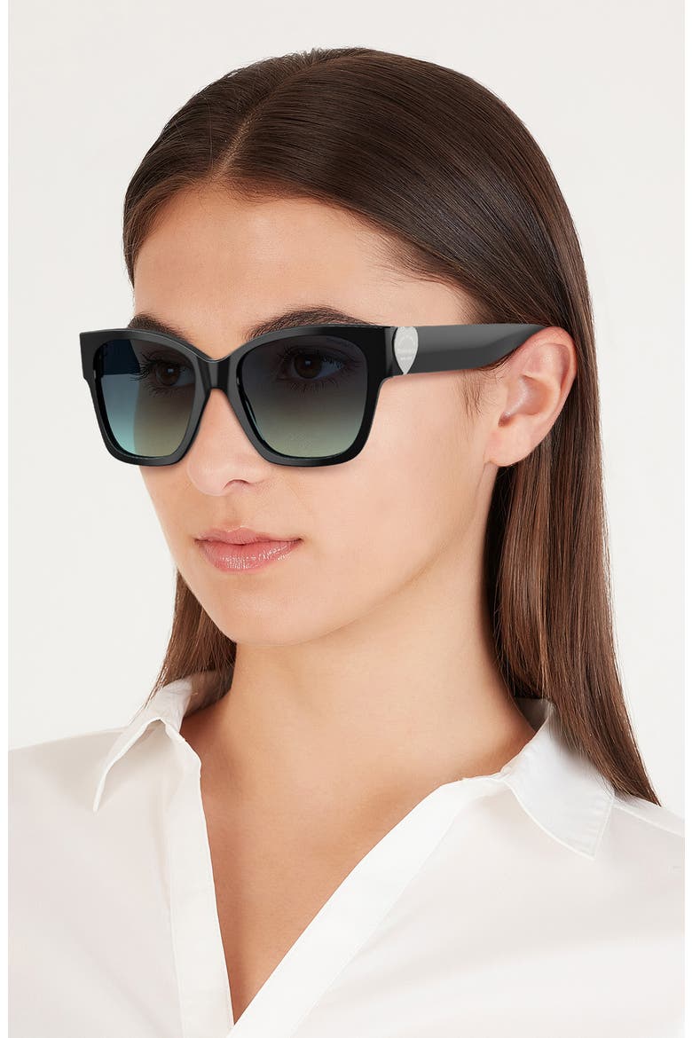 54mm Gradient Square Sunglasses, Alternate, color, BLACK/ AZURE GRADIENT BLUE