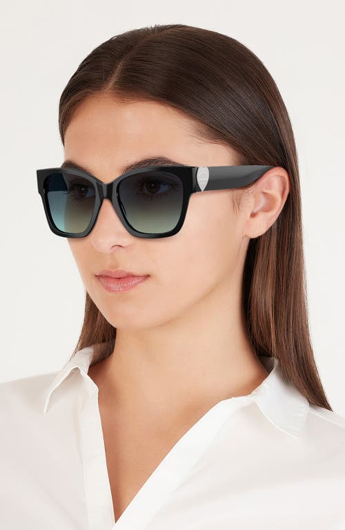 Tiffany & Co 54mm Gradient Polarized Square Sunglasses In Black
