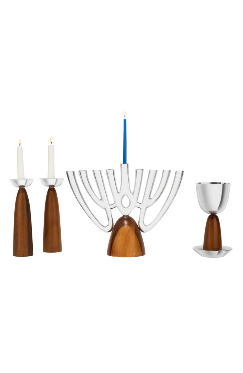 Nambé Unity Menorah, Alternate, color, Silver