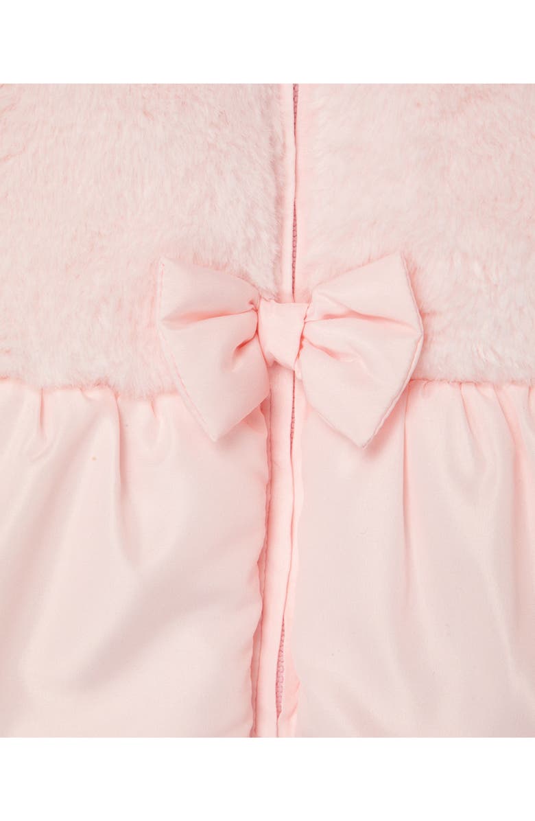 Little Me Faux Fur Jacket, Shirt & Leggings Set, Alternate, color,