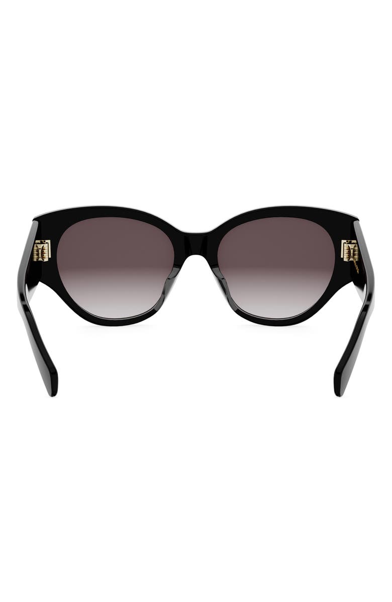 CELINE Maxi Triomphe 55mm Butterfly Sunglasses, Alternate, color, Shiny Black / Gradient Roviex