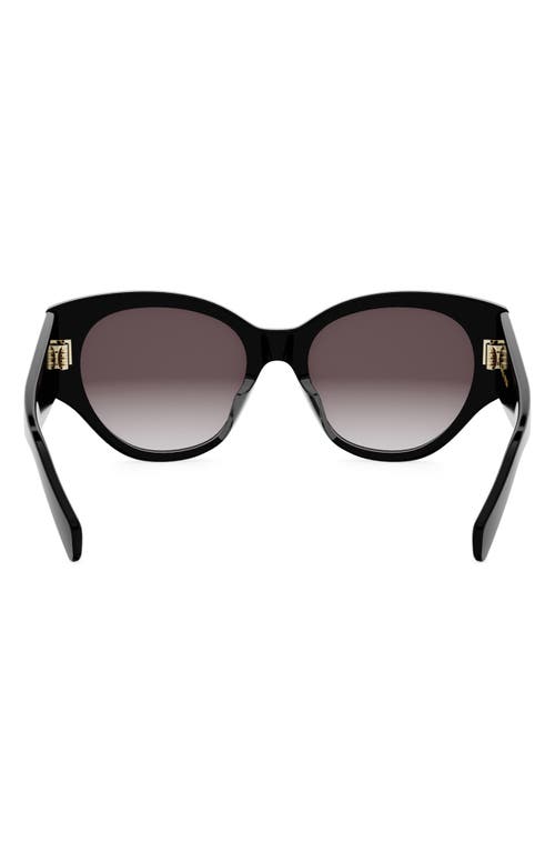 Celine Maxi Triomphe Acetate Butterfly Sunglasses In Black