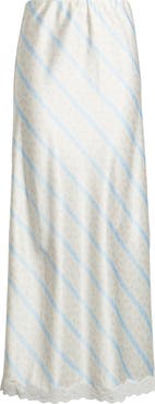 LoveShackFancy Kalo Floral Lace Trim Skirt