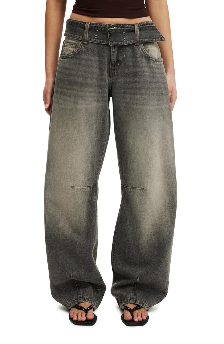 Cotton On Women's Low Barrel Jean, Main, color, Y2k Washed Grey