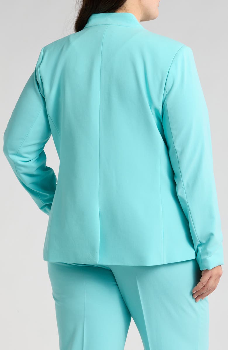 Tahari ASL Faux Double Breasted Blazer, Alternate, color, Turquoise