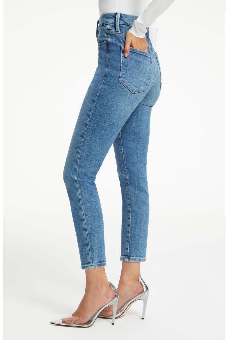 Good Waist Cropped Jeans, Alternate, color, INDIGO201