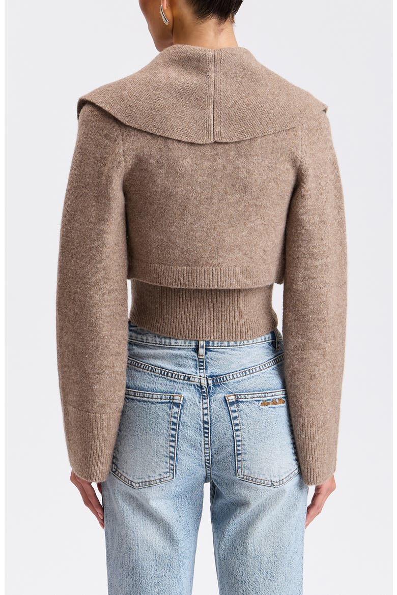 Shawl Collar Shrug & Knit Tank Set, Alternate, color, MUSHROOM