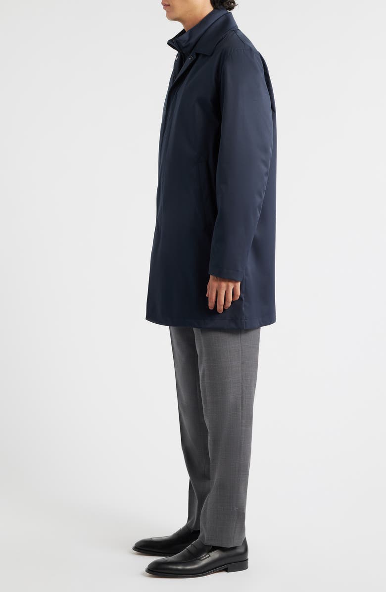 Canali Ultralight Waterproof Car Coat with Removable Bib, Alternate, color, Navy