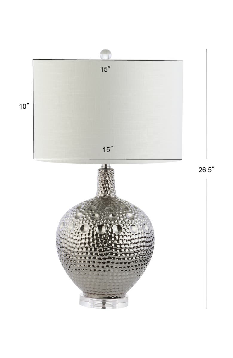 JONATHAN Y Andrews 27" Ceramic LED Table Lamp, Chrome, Alternate, color, Chrome