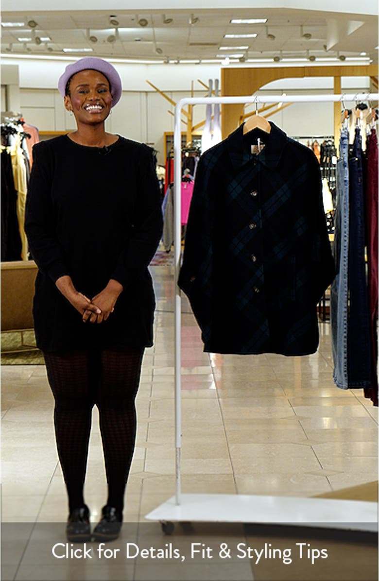Colette Plaid Cape Coat, sales video thumbnail