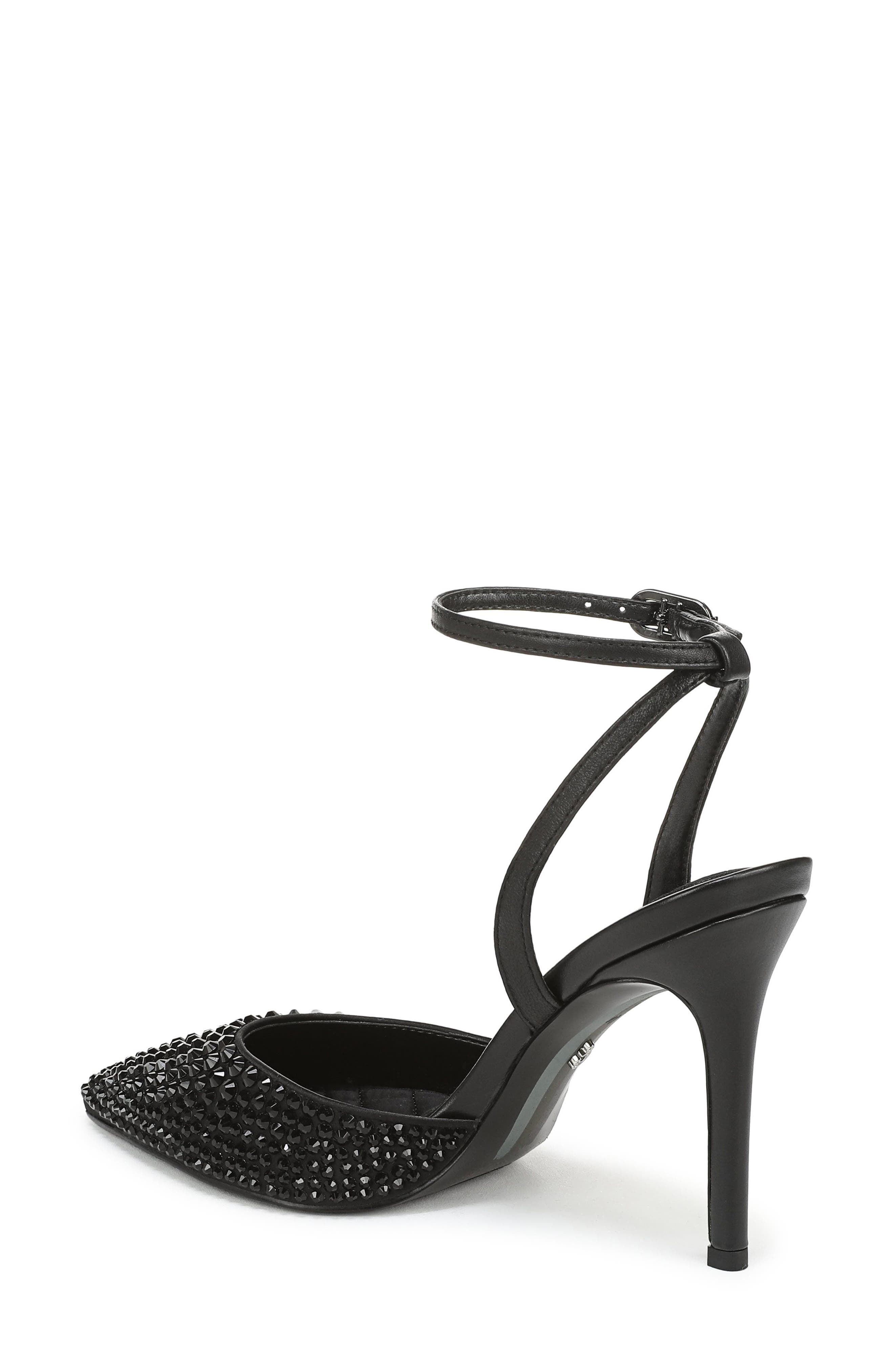Hana Ankle Strap Pump, Alternate, color, BLACK