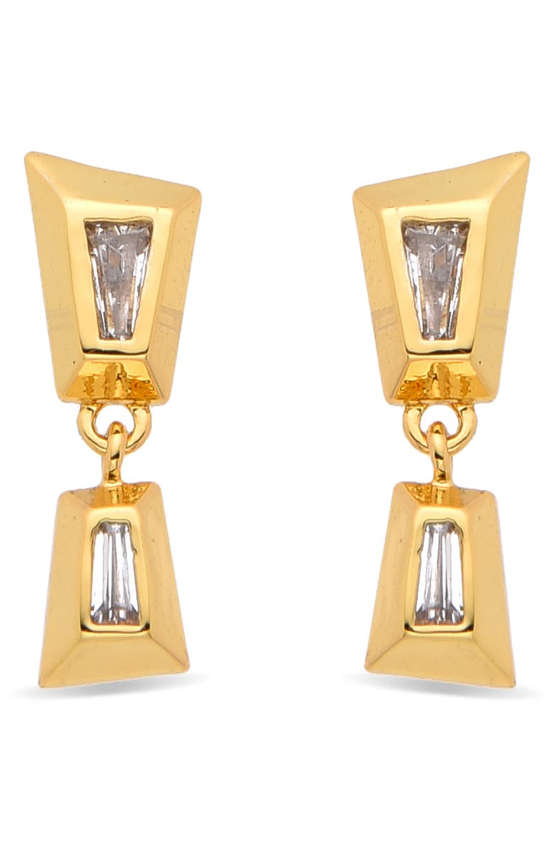 EYE CANDY LOS ANGELES Zelie Cubic Zirconia Drop Earrings, Alternate, color, Gold