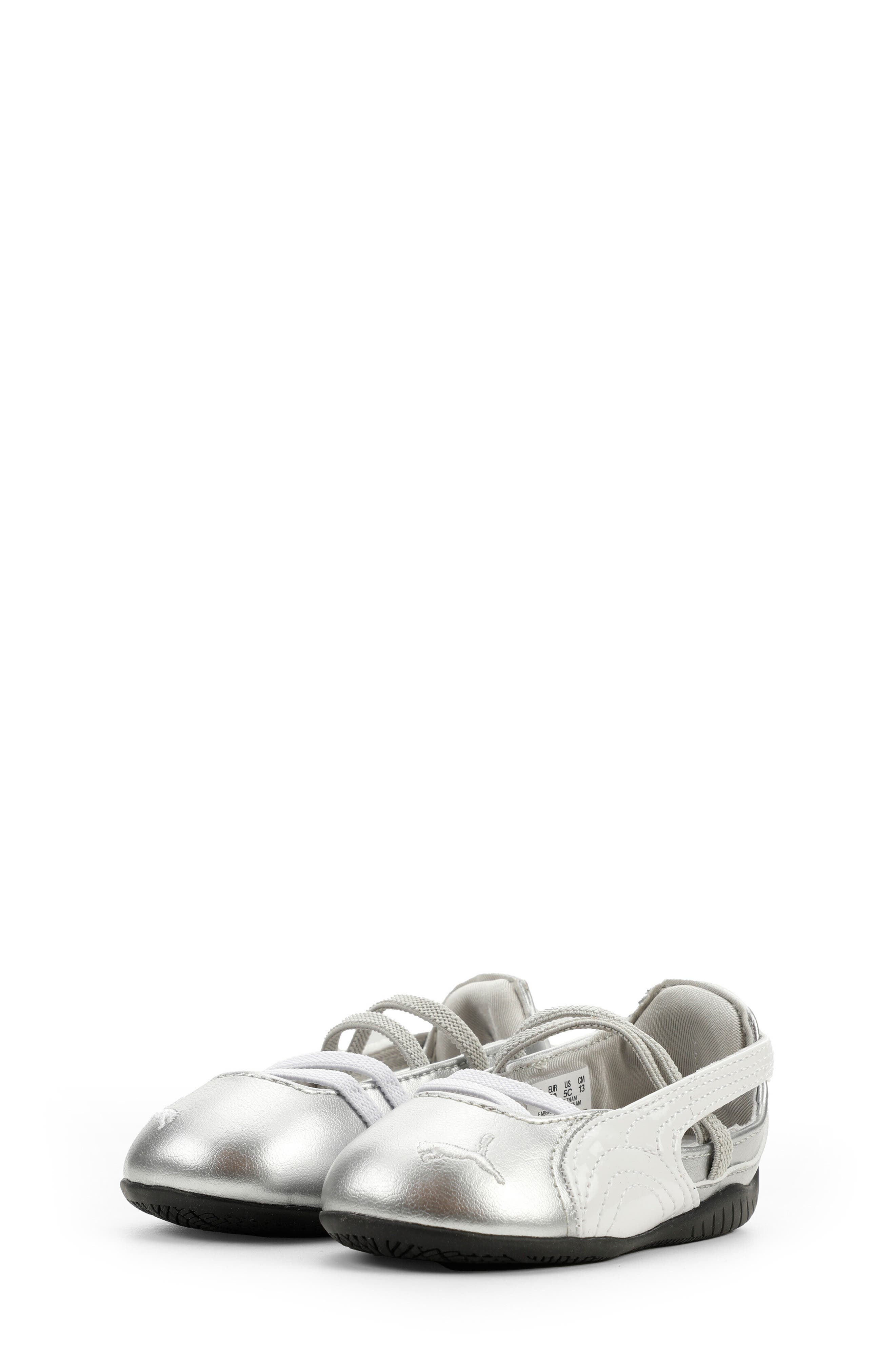 PUMA Kids' Speedcat Ballet Metallic Sneaker, Main, color, Ash Gray/ Puma White