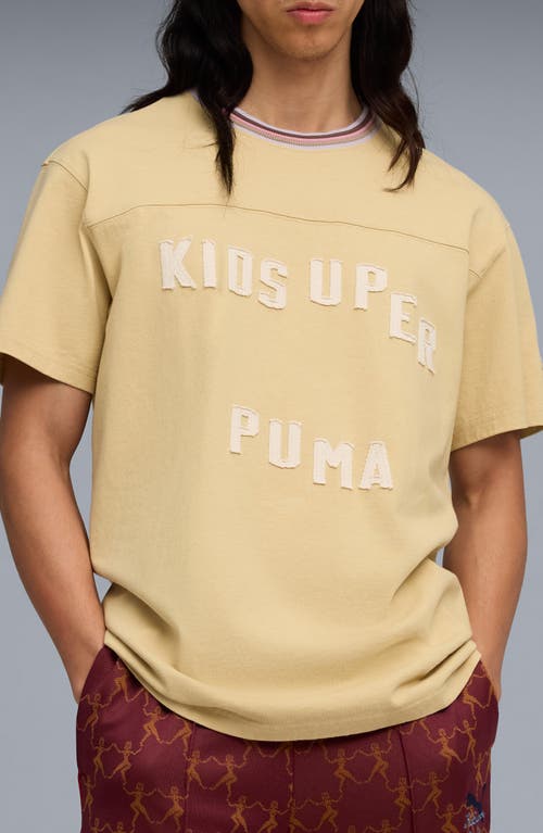 Puma X Kidsuper Logo Appliqué Cotton T-shirt In Yellow