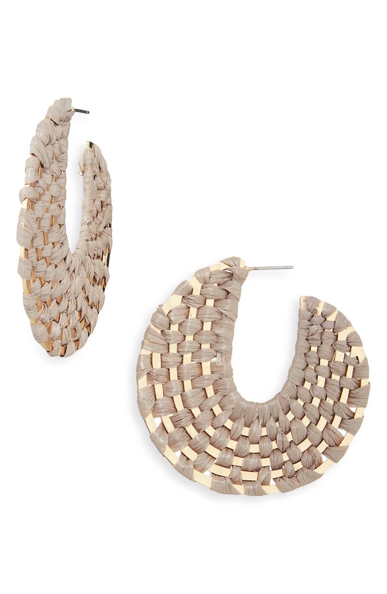 Cara Crystal Chain Linear Drop Earrings, Main, color, Tan